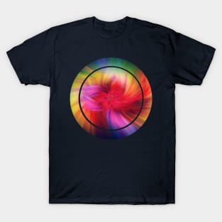 Rainbow Feathers - Abstract Digital Art T-Shirt